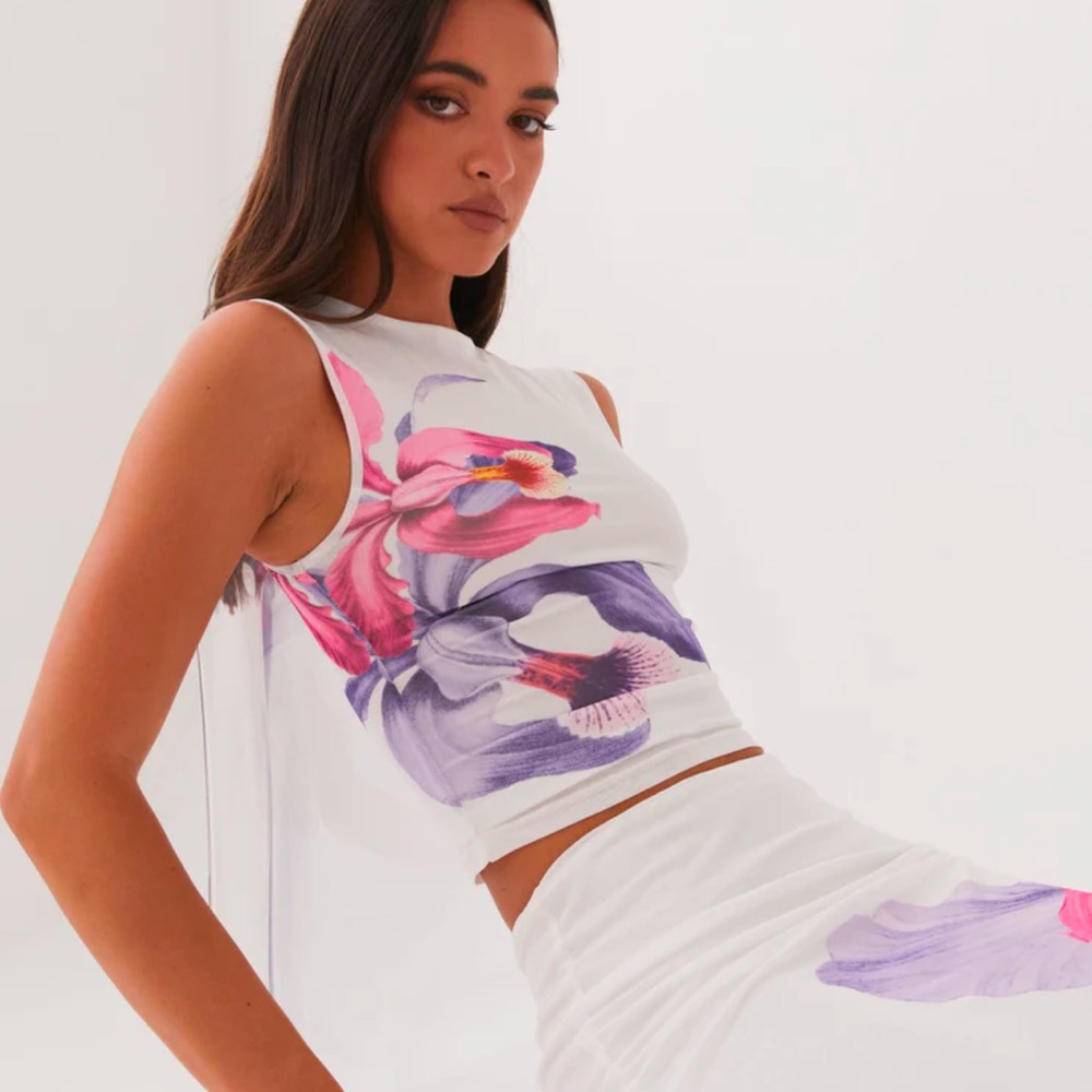 Peppermayo Exclusive - Waiting For Dawn Mesh Top - White